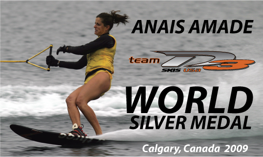 Despite a dislocated collar bone Anais Amade runs 1 1/4 buoys at 39 to take World silver medal on her Z7. 